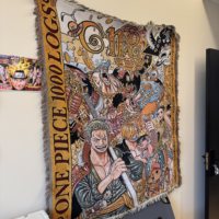 Tapisserie murale tissée personnalisée de haute qualité à motif anime japonais avec pompons, vente en gros rapide