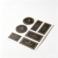 Étiquette en feuille d'or de qualité supérieure pour bougies et cadeaux en bouteille de verre, autocollant d'emballage DIY imperméable avec impression offset