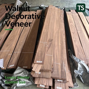 Chapa de Madera de Nogal de Grano Recto de 0.65mm, Textura Real de Nogal, Chapa de Lujo para Interiores, para Revestimiento de Puertas y Paneles de Pared - Product Image 2
