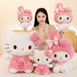 Wholesale Rose Helo <strong>Kitty</strong> Dark <strong>Kitty</strong> Cat My Melody KT Girl Plush Doll Toy Birthday Gift Plush Toys - Product Image 4