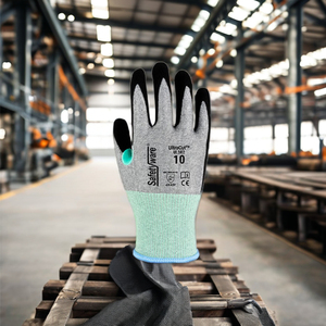 Guantes DE SEGURIDAD anticortes de fabricante ANSI con certificación CE, protección para manos XL de algodón reforzado con nitrilo de Doble Inmersión - Product Image 4
