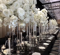 Décoration de table de mariage, boule de fleurs artificielles en soie blanche faite à la main et ornements pour accessoires de photographie de mariage, décoration de la maison