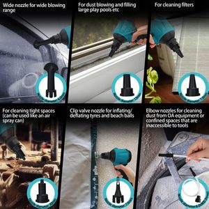 <b>Car</b> Wash <b>Inflatable</b> Cordless Leaf Air Blowes Machine Blower Vacuum Cleaner Mover Dust for Makitas CB05 <b>Inflatable</b> Blower CB05 - Product Image 5