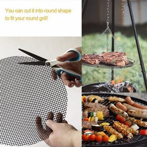 Factory Direct Supply Barbeque Non-stick Reusable Cooking PTFE Fabric Easily Cleaned BBQ <b>Grill</b> <b>Mesh</b> Mat - Product Image 6