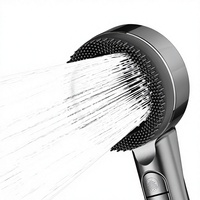 Ensemble de douche à main pressurisé de style américain, avec pommeau de douche à jet croisé et fonction calendrier, pistolet pulvérisateur quatre fonctions