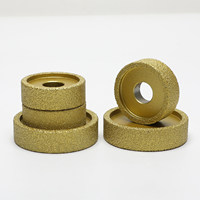 Meule diamantée brasée résistante à l'usure, à profil concave unique, à liaison métallique, pour meuleuse d'angle, à grain grossier, pour moulage
