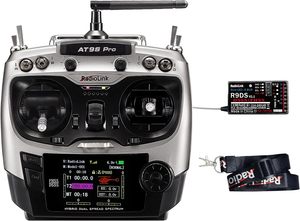 RadioLink AT9S Pro <span class=keywords><strong>10C</strong></span>/12 Canales, Radio de Plástico con Acelerador Izquierdo, Transmisor y Receptor R9DS <span class=keywords><strong>Gris</strong></span>, Controlador de 2.4GHz, Ardupilot - Product Image 6