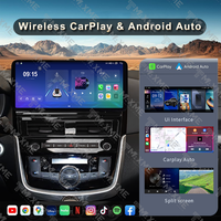 Écran de protection de 12,3 pouces, autoradio multimédia Android Carplay, écran tactile QLED, autoradio pour Nissan 2016-2019 TIIDA