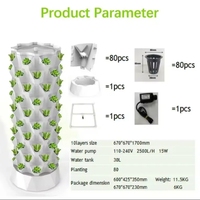 Nouveau système hydroponique vertical de jardinage aéroponique rotatif pour serre agricole