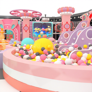 Aoleao Custom Candy <b>Indoor</b> Playground Ball Pool LED <b>Slides</b> Trampoline Soft Play for Kids CE TUV CPC Certified - Product Image 2