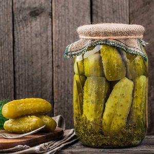 Nửa gallon thủy tinh <span class=keywords><strong>Mason</strong></span> Jar 64 oz rộng miệng đóng hộp thủy tinh có thể cho lên men lưu trữ thực phẩm với nắp kín trong nhà bếp - Product Image 4