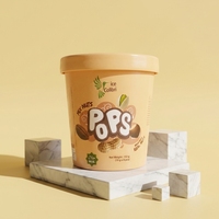 LIKLAK Mini crème glacée aux noix avec un arôme riche et nussé, rafraîchissante et non grasse, 120 g chacune, 12 boîtes par boîte