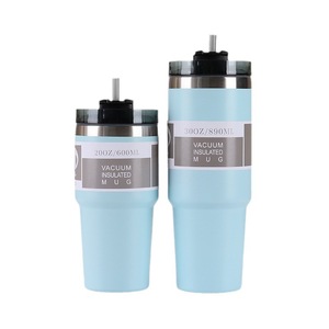 Stainless Steel Tumbler 20Oz 600Ml Vacuum <b>Insulated</b> <b>Mug</b> For Outdoor Travel With Straw - Product Image 2