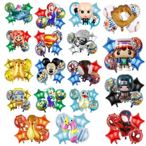 Birthday Decorations Party Supplies Pattern Balloons Cartoon Theme Party Supplies Party Decoration Foil Balloon Set