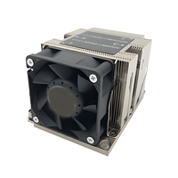 Refroidisseur d'air pour serveur FEZCOOL LGA3647-2U-R82 pour refroidissement du processeur, 4 caloducs, ventilateur PWM, dissipateur thermique actif rectangulaire pour carte mère
