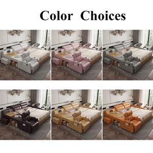 <span class=keywords><strong>Lit</strong></span> en cuir intelligent de luxe pour chambre à coucher: fauteuil de massage <span class=keywords><strong>Coffre</strong></span>-fort Divers compartiments de <span class=keywords><strong>rangement</strong></span> Haut-parleurs Bluetooth et surface de <span class=keywords><strong>lit</strong></span> relevable - Product Image 5