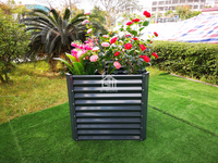 Bac à légumes surélevé en métal, en acier galvanisé, pour jardinage extérieur, 90*90*60CM