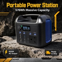 Station d'alimentation portable d'urgence domestique 600W LiFePO4 Lithium 576Wh pour les pannes de courant domestiques et l'utilisation en extérieur