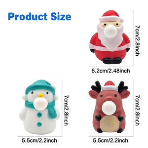 Muñeco de Dibujos Animados para Aliviar el Estrés, Lindo Mascota de Peluche de Papá Noel y Reno, Muñeco Divertido para Hacer Burbujas - Product Image 3