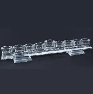 Bougies porte-bonheur en cristal, lampe Menorah, kanukah, MH-Z0233