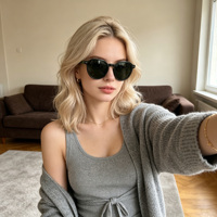 Lunettes de soleil vintage en acétate à monture intégrale, protection UV400, confortables, options de couleurs tendance, style rétro unisexe pour usage quotidien, vente en gros