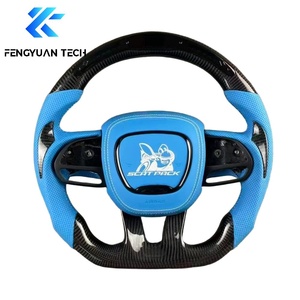 Volant de voiture en fibre de carbone forgée avec LED pour <span class=keywords><strong>Dodge</strong></span> Charger Challenger Durango Demon <span class=keywords><strong>SRT</strong></span> Journey RT <span class=keywords><strong>Viper</strong></span> Ram TRX SXT Hellcat - Product Image 6