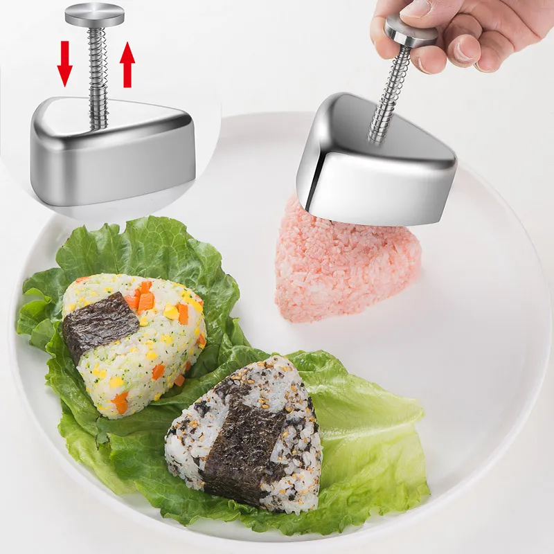 304 Stainless Steel Rice Ball Mold Triangular Rice Ball Mold Diy Seaweed Kimbap Sushi Tool