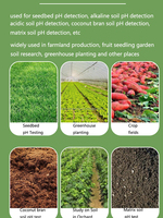 Testeur d'humidité du sol 5-en-1, testeur numérique de température du sol/humidité des plantes et de pH/testeur d'intensité lumineuse