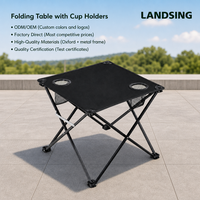 Table pliante Oxford avec logo personnalisé pour le camping et la randonnée, bureau pliable de haute qualité avec sac de rangement