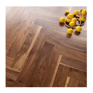 Ketebalan 10-20mm direkayasa hitam Walnut Amerika lantai kayu dekorasi rumah laminasi lantai