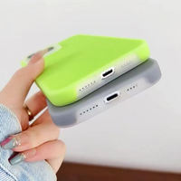Étui de téléphone portable en silicone gelée, étanche et antichoc pour 18/17/16/15 Pro Max, couleur unie, design mode/sport