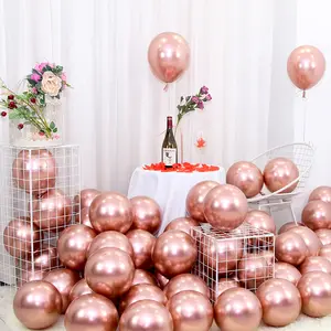1000 adet dekorasyon parti lateks metalik Globos şişme helyum balon 12 inç balonlar
