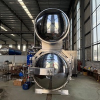 Autoclave de stérilisation alimentaire à immersion d'eau chaude à double cuve automatique