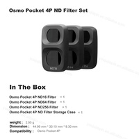 Kit de filtres ND pour DJI Osmo Pocket 4 Pro, double objectif, exposition constante ND16 ND64 ND256, ultra léger 2,95g, stock grossiste