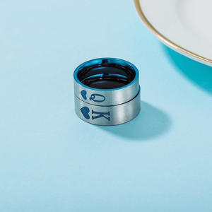 ODM anillos de compromiso anelli <span class=keywords><strong>di</strong></span> promessa coordinati per le coppie Love King Queen fedi nuziali anelli in acciaio inossidabile - Product Image 3