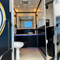 Remorque de toilettes mobiles autonome pour événements extérieurs, idéale pour la location aux États-Unis
