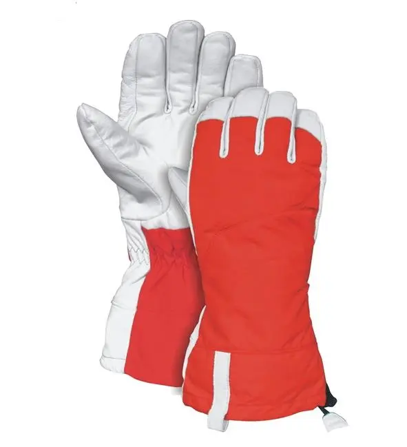 Leather Five Fingers Snowsports Skiing Outdoor Glove with Removable Liner-6116