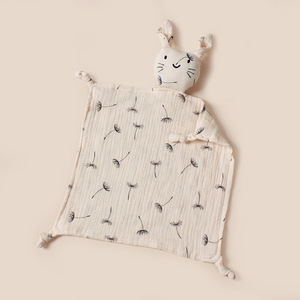 Serviette de Nuit Apaisante pour Bébé en Coton Pur, Douce et de Bonne Qualité, Motif Lapin de Dessin Animé, Jouet de Sommeil en Gaze, Doudou Lapin <span class=keywords><strong>Comestible</strong></span> - Product Image 4