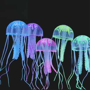 Simulation aquarium monde sous-marin méduse rougeoyante artificielle dans l'aquarium - Product Image 2