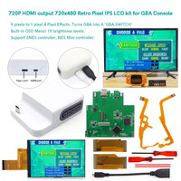 720x480 Retro Pixel IPS LCD avec station d'accueil GBA compatible HDMI pour console Game Boy Advance transforme GBA en commutateur GBA
