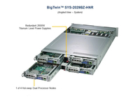 Serveur BigTwin 2U SYS-2029BZ-HNR 4 nœuds Intel Xeon Scalable 24T DDR4 RECC Haute Densité pour Centre de Données Cloud et Virtualisation