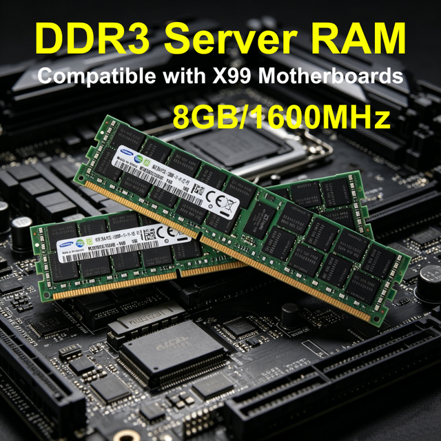 Used Desktop ECC DDR3 1600MHz 8gb RAM for PC X99 X79 Server 8GB Memory Modules DDR3 RAM