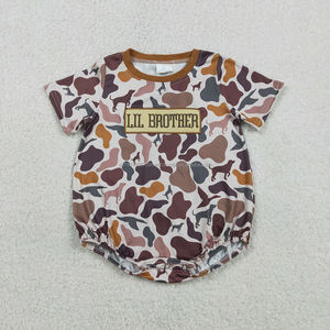 Mono de verano para niñas con estampado de camuflaje de ciervo, de spandex suave/algodón orgánico, ropa infantil de fábrica al por mayor de Trendyism Boutique - Product Image 5