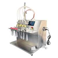 Machine de remplissage de liquides visqueux à pompe péristaltique à quatre têtes pour table, à débit élevé et haute température, pour sachets à bec verseur et bouteilles