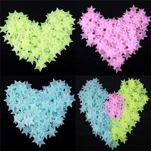 Juego de pegatinas de estrella luminosa 3D, 100 piezas <span class=keywords><strong>para</strong></span> techo y paredes de dormitorio infantil, decoración iluminada <span class=keywords><strong>para</strong></span> el hogar, calcomanías de pared de plástico - Product Image 6