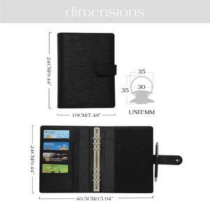 Hongbo Best A5 Epi Leather Hardcover Budget Binder School Office Use Book Planner Journal Pen Loop Spiral Great Gift Idea - Product Image 4