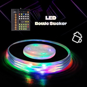 2024 Longstart New Hot Bar Personnalisé 10cm Acrylique Télécommande Clignotant LED Coaster Autocollant - Product Image 4