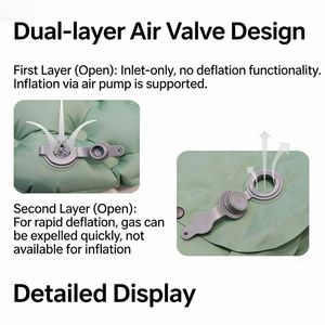 Matelas <span class=keywords><strong>de</strong></span> camping gonflable imperméable avec <span class=keywords><strong>pompe</strong></span> à pied portable et connectable pour pique-nique - Product Image 3