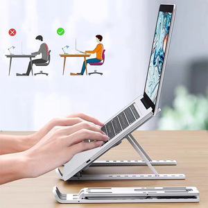Vente en gros OEM Creative <span class=keywords><strong>Portable</strong></span> Pliable Tablette Support pour <span class=keywords><strong>ordinateur</strong></span> <span class=keywords><strong>portable</strong></span> Base dix fois surélevée et abaissée Dissipation de la chaleur Support pour <span class=keywords><strong>ordinateur</strong></span> - Product Image 2