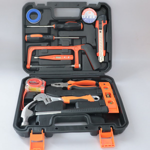 13 Piece Household Hand Tool Set Metric Carbon Steel Tool Box For Home Repair With Case - Product Image 1